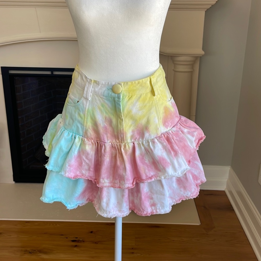 LoveShackFancy Landen Mini Skirt